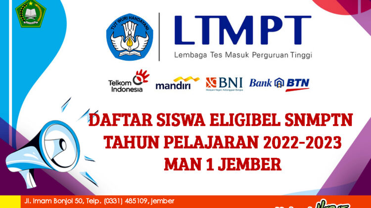 DAFTAR SISWA ELIGIBEL SNMPTN TAHUN 2022 MAN 1 JEMBER