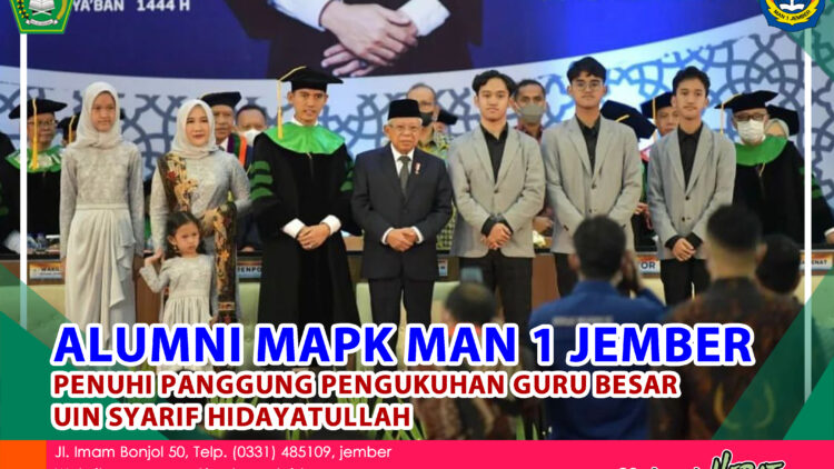 ALUMNI MAPK MAN 1 JEMBER PENUHI PANGGUNG PENGUKUHAN GURU BESAR UIN SYARIF HIDAYATULLAH