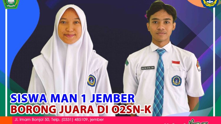 SISWA MAN 1 JEMBER RAIH JUARA CABANG BULU TANGKIS PADA O2SN-K 2023