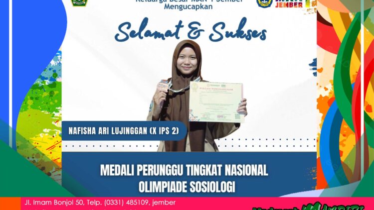 SISWA MAN 1 JEMBER SABET MEDALI PERUNGGU NASIONAL