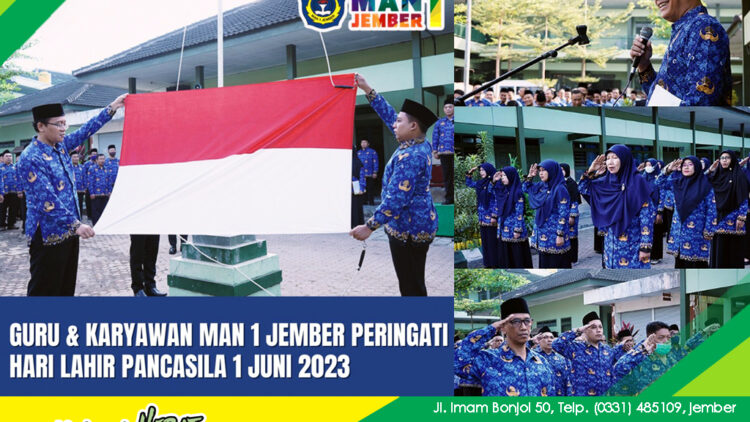GURU & KARYAWAN MAN 1 JEMBER PERINGATI  HARI LAHIR PANCASILA 1 JUNI 2023