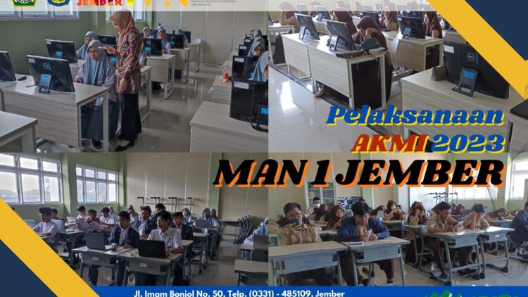 Asesmen Kompetensi Madrasah Indonesia (AKMI) 2023 Berlangsung Sukses di MAN 1 Jember
