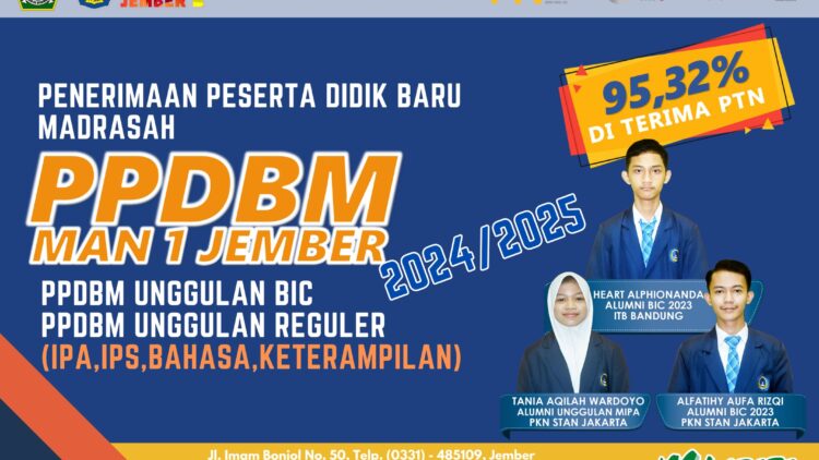 PENERIMAAN PESERTA DIDIK BARU MADRASAH (PPDBM) – 2024/2025
