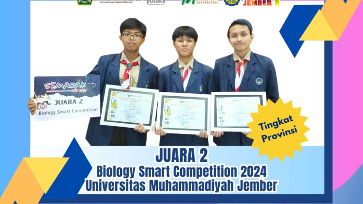 JUARA 2 Biology Smart Competition 2024 Universitas Muhammadiyah Jember