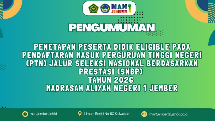 PERUBAHAN SURAT KEPUTUSAN NOMOR 7 TAHUN 2026 TENTANG PENETAPAN PESERTA DIDIK ELIGIBLE