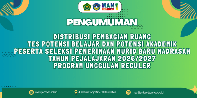 INFORMASI DISTRIBUSI PEMBAGIAN RUANG TES POTENSI BELAJAR DAN POTENSI AKADEMIK