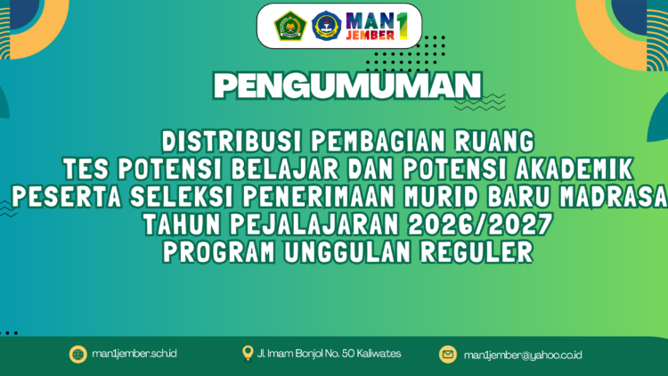 INFORMASI DISTRIBUSI PEMBAGIAN RUANG TES POTENSI BELAJAR DAN POTENSI AKADEMIK
